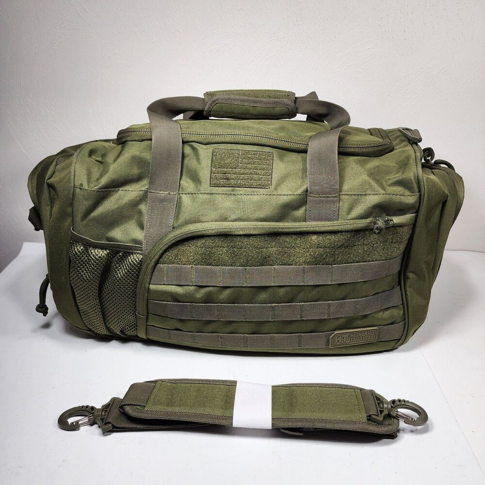 Highland Tactical Duffel Squad 1.0 Heavy Duty Molle Webbing Olive Green (b45)